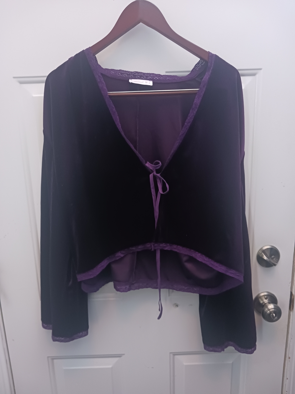R. Vivimos Lace-Trim Top in Rich Violet